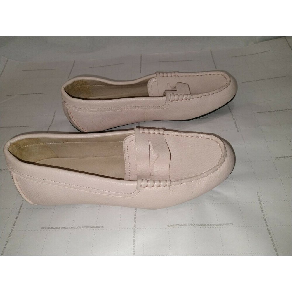 Pink Leather Circus Loafer Slip-on Flats Shoes Lad